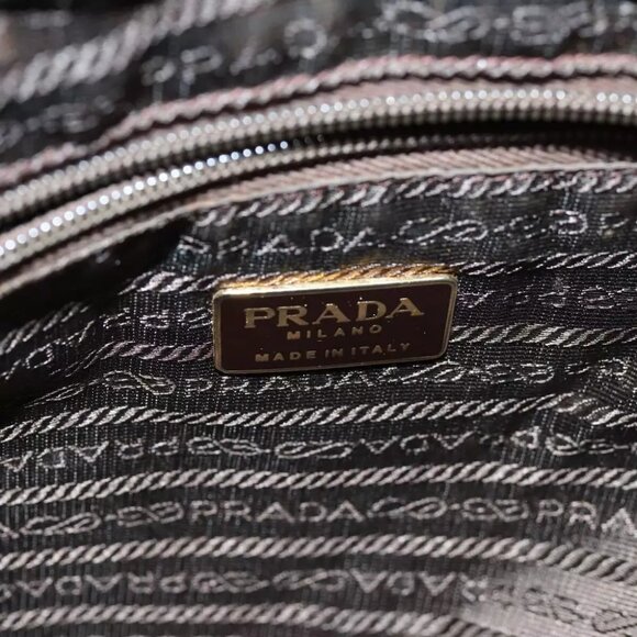 PRADA Quilted Chain Shoulder Bag Nylon Beige Auth ki4426 - Picture 14 of 16
